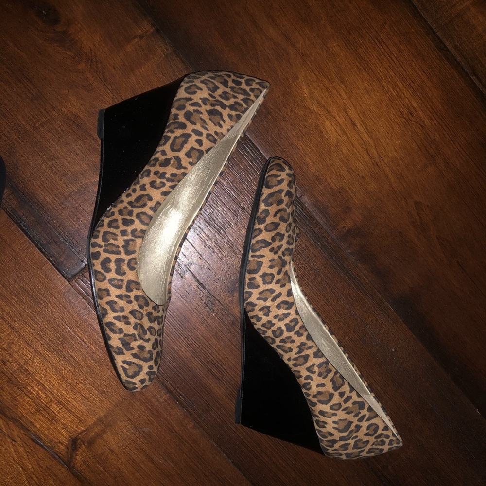Like New cheetah wedges!!